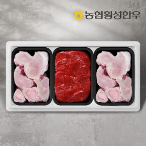 [농협횡성한우] 효도보신세트 11호 1.8kg (사골 700g x 2팩+1등급 장조림 400g)