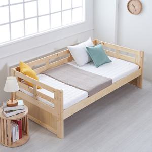 에보니아 미키 데이베드 기본형 싱글 원목 침대+매트 [무료배송]