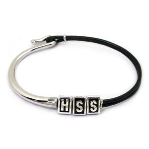 [초코젬]이니셜 모던 가죽팔찌