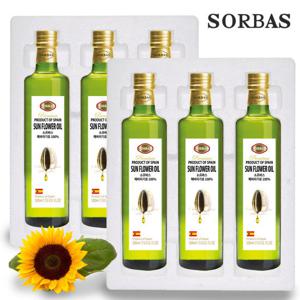 소르바스 (스티로폼포장) 해바라기유 500ml 6병