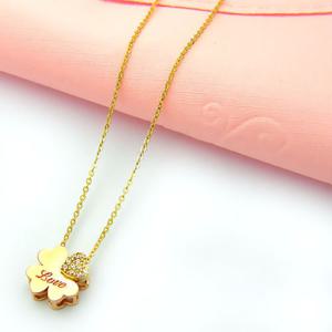 [아이비골드] 18K 러브 클로버 목걸이 P5235