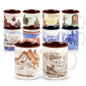 북유럽풍 그린 일자머그 2p세트