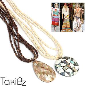 [타키비즈] 보헤미안 자개목걸이