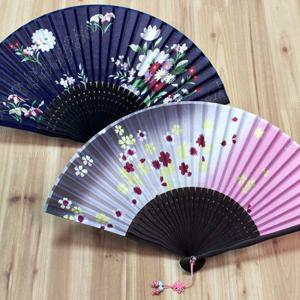 [박씨상방] 실크 접부채(야생화)부채집 매듭