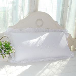 로즈 순면 자수 2인용쿠션커버 (50X100) 1장-고급2인용솜 포함