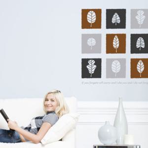 [꾸밈]ch032-리프(나뭇잎)모던프레임/스티커/인테리어/북유럽