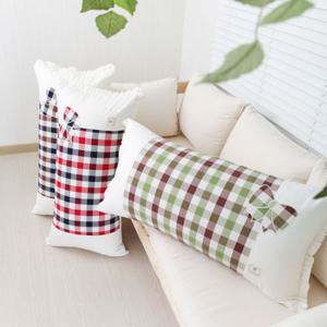 체크선염대쿠션105x55(솜포함)