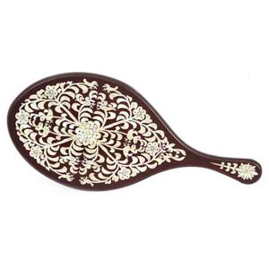 [박씨상방] 고급 나전 원목 타원 손잡이거울(화목)