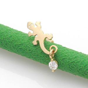 [미니아트] 10K 골드 도마뱀 큐빅 금 피어싱 귀걸이 G384_한쪽