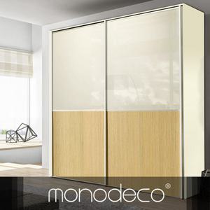 [모노데코] 라인우드 하프콤비 슬라이딩 키큰장 2200