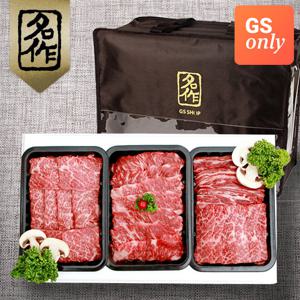 [리얼명작] 경주천년한우 1+등급 구이용 명품세트 8호 (갈비살500g+업진살500g+치마살500g-총1.5kg/냉장)