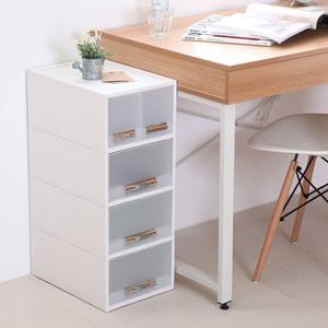 화인 화이트 스텝서랍장 27cm(트윈4단)