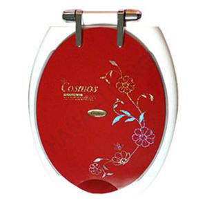 COSMOS 하이그로시 고광택 변기커버 U형 진자주 변기시트 화장실