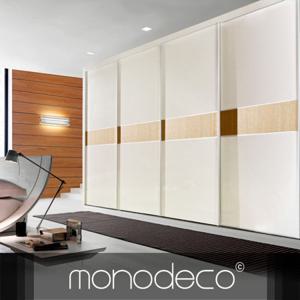 [모노데코] 라인우드 밴드 슬라이딩 붙박이장 30cm