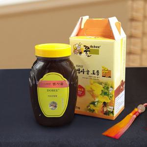 [지리산뱀사골] 자연산 밤꿀 1.2kg 선물세트 (병/선물용박스)