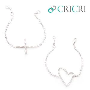 [CRICRI] 러블리 크로스 팔찌 스와로브스키 크리스탈 제작