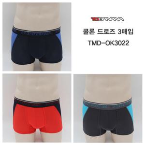 [투바나나] 국내생산  쿨론 드로즈 남성팬티 3매입 TMD-OK3022