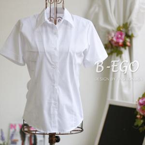 [비에고]905BG_55~88 베이직 반팔 면스판 블라우스