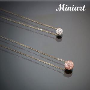 [미니아트] 14K GOLD 미러볼목걸이 42cm [기본형]