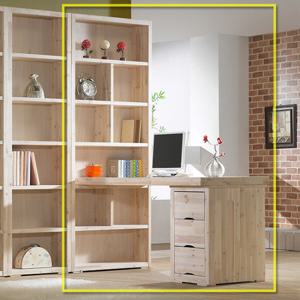 하이우드 조디 원목 800 6단 h형 책상 세트