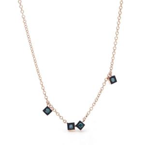 [도로시]14k 아이스큐브 블루다이아몬드 목걸이