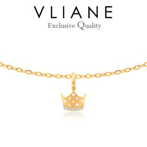 [브리앙] 14K 황금 왕관 아기 목걸이 (미아방지,돌잔치,선물)
