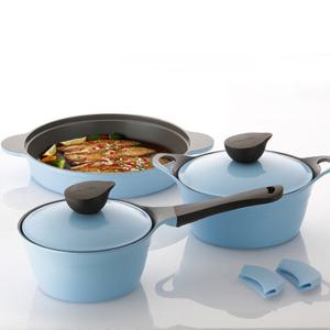 네오플램 통주물 에콜론냄비 일라2종+멀티그릴팬