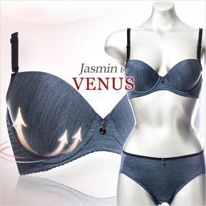 [비너스 자스민]A~E컵 새틴 스크래치 몰드 브라팬티세트 jbp1141