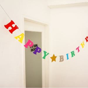 펠트 해피벌스데이 배너2/가랜드/파티용품/홈데코