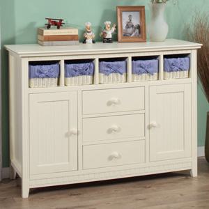 올리비아 원목라탄 와이드 서랍장/수납장