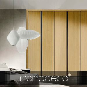 [모노데코] 라인우드 여닫이 붙박이장 30cm