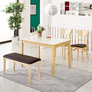 [베이직팩토리]레오빌 4인 대리석 식탁세트