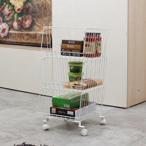 다용도 이동식 와이어 바구니(3단)