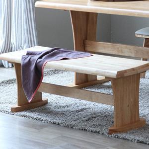 베스트리빙 오츠카 1200 우드슬랩 고무나무 원목 벤치