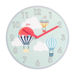 오리엔트 OTNL792 아기자기 벌룬 일러스트 벽시계 블루 29.5cm