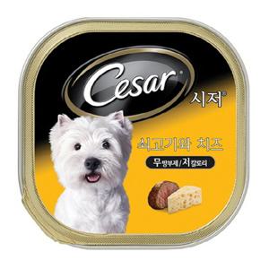 시저 강아지캔 1세이상 소고기와 치즈 100G