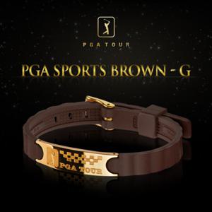 PGATOUR 스포츠골드 게르마늄 99.99% 팔찌 브라운