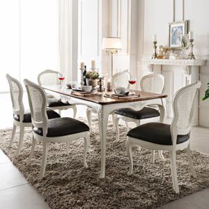 [미즌하임] 프렌치 6인 원목식탁세트