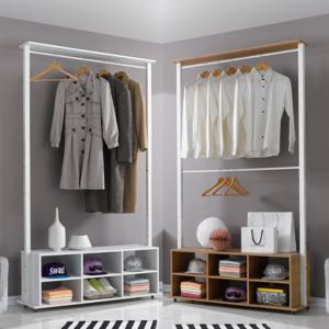 아이린 수납형 스틸 드레스룸행거1200