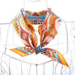 아트박스/더로라 실크 쁘띠스카프 - 인도 코끼리 S5056