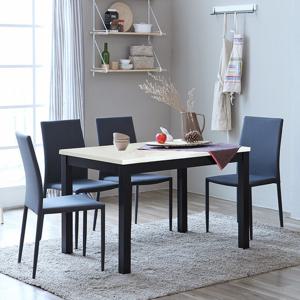 베스트리빙 캘빈 젠 4인용 화강암 대리석 식탁 테이블 세트/의자 4개