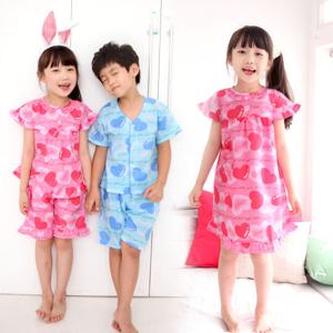 [이라인]국산 지지미스윗 아동 반팔상하,윈피스/아동잠옷