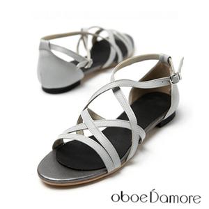 [오보에다모르] 글래디에이터 플랫샌들(1cm굽) OS161SD0049