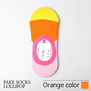 여성 페이크삭스 롤리팝 오렌지