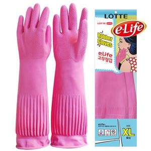 127972 롯데 이라이프 고무장갑(NEW)-핑크(특대)