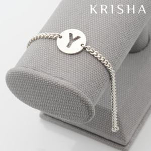 [크리샤]이니셜 민자 실버 팔찌_KSB0139