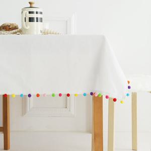 멀티 컬러 폼폼 테이블보(2인)