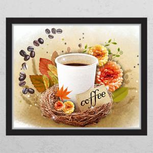 아트박스/꾸밈 cj092-건강한커피_창문그림액자_뮤럴시트지