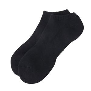 [빅토] 남자 이중파일 스포츠양말 발목 무지(검정)