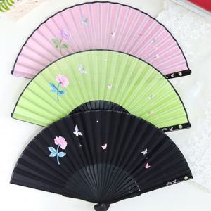 [박씨상방] N 자개 손자수 접이식부채 대 39센티